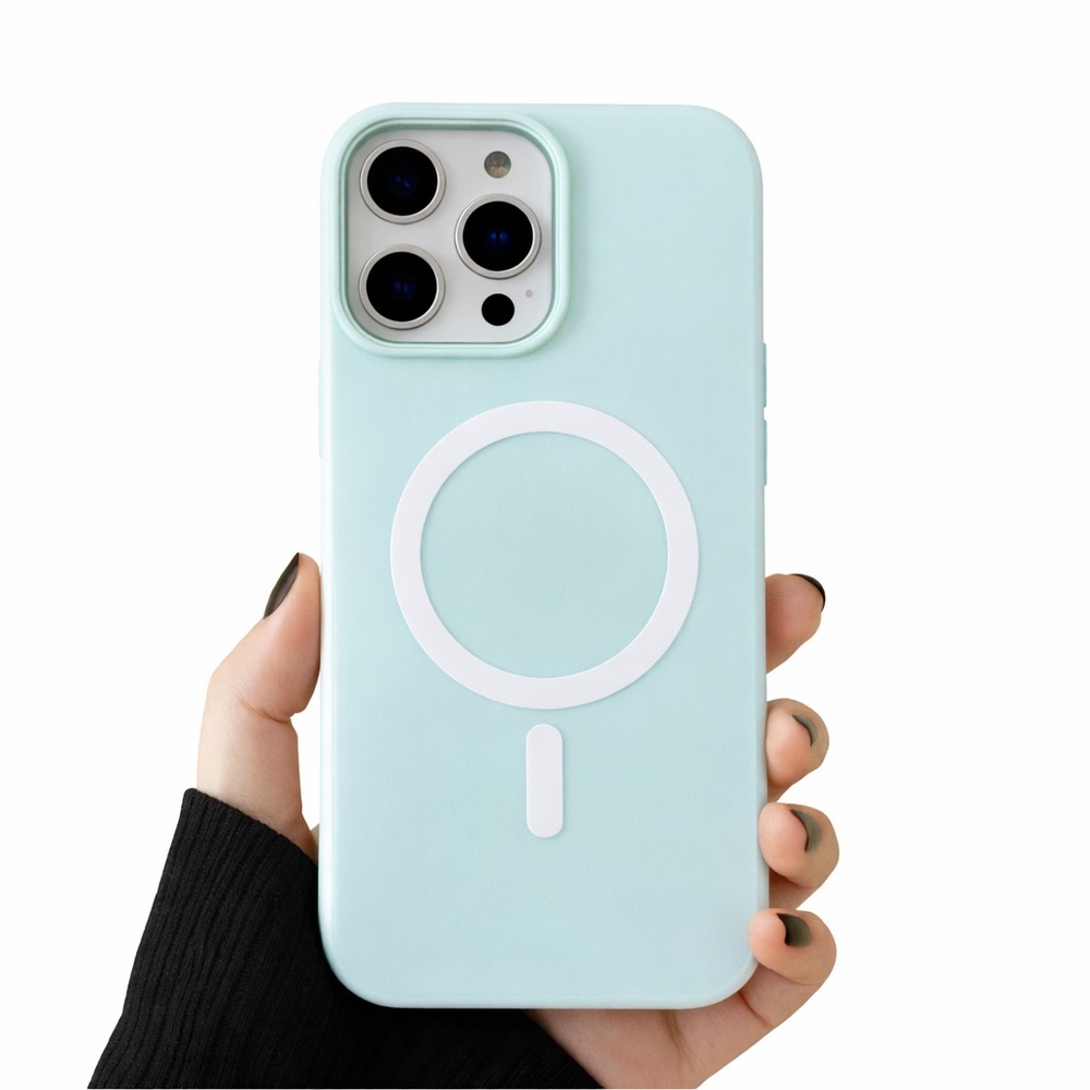 iPhone 16 Pro Magnetic Phone PC Case Anti Drop Light Blue